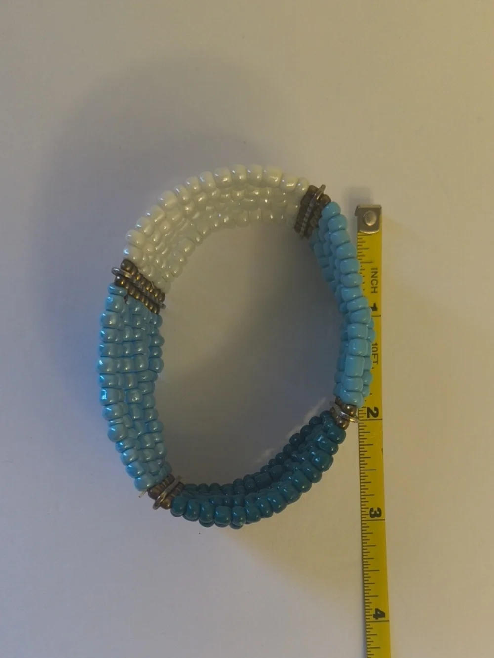 Wide Beaded Wrist Cuff 8 Strands Of Beads